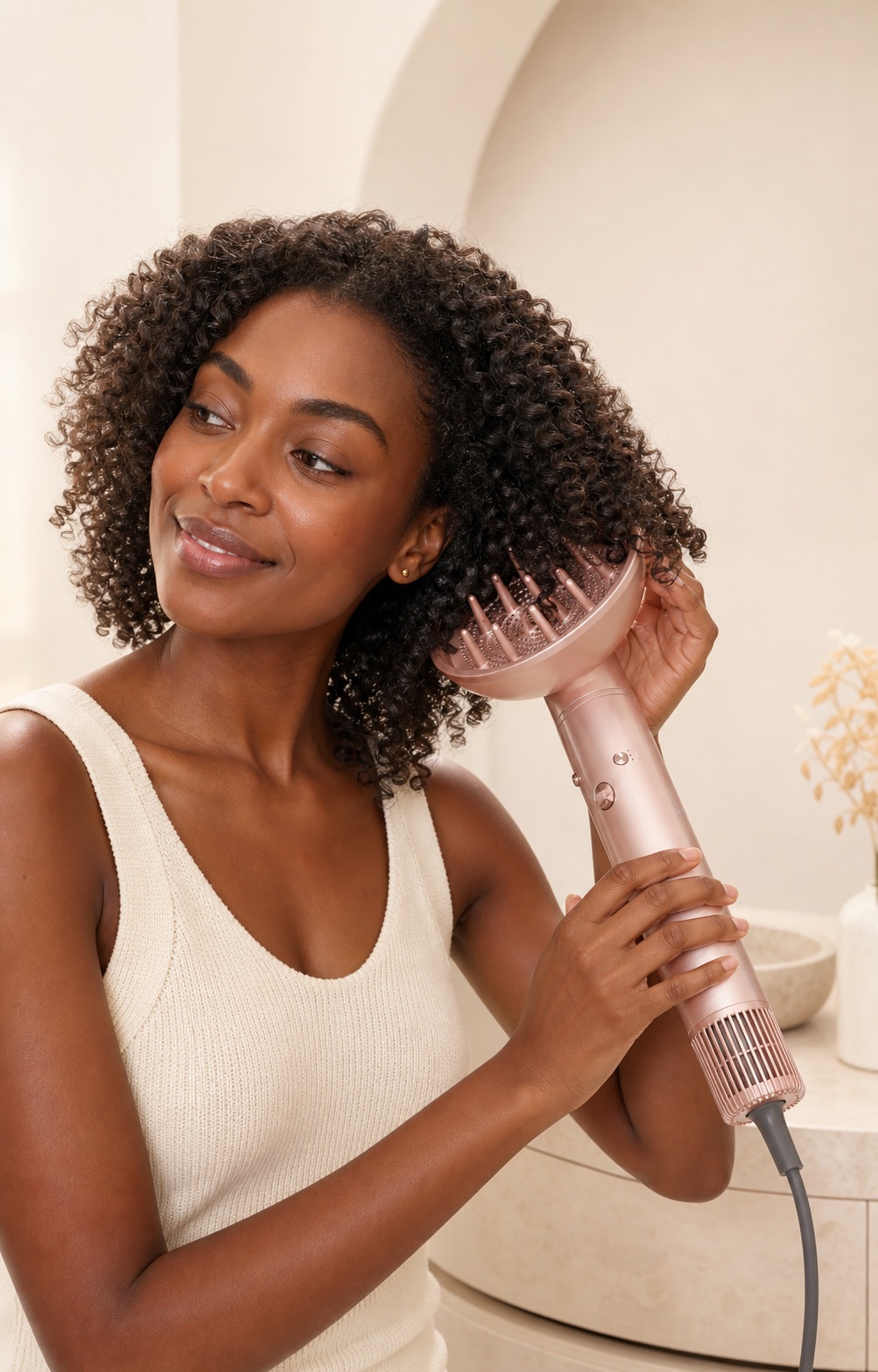 Сушка кудрявых волос диффузором DYNEX HairPro